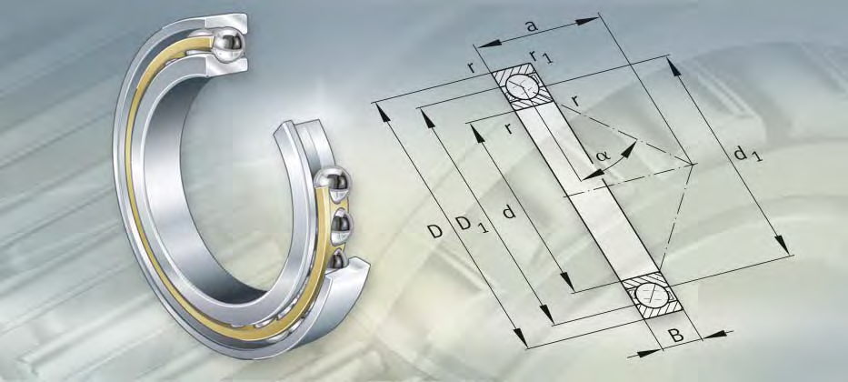 Available 70956-MP Single Row Angular Contact Ball Bearings